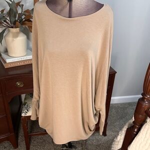 Chic Beige Women's Tunic Top